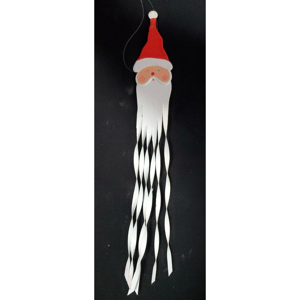Department 56 Santa Beard Ornament 10" Santa Metal Tin Christmas Decor
